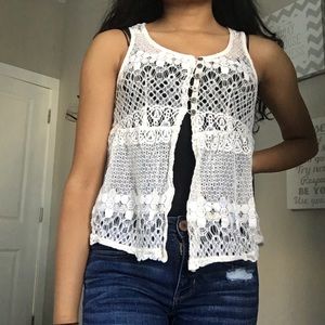 Ivory Crochet Top